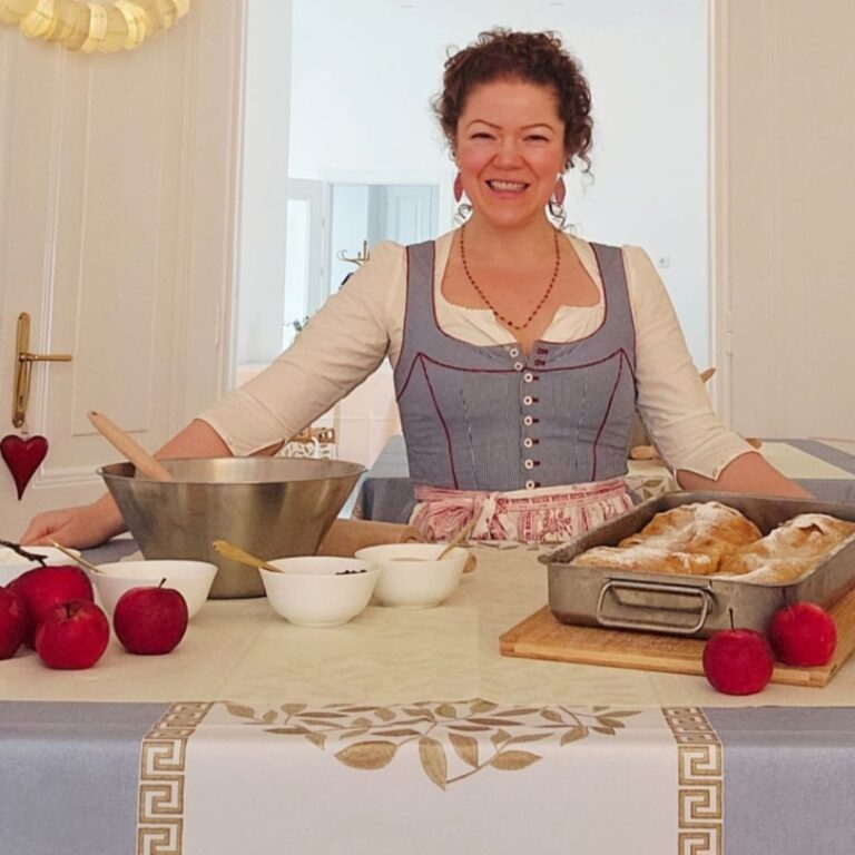 Agnes The Instructor Of Our Apfelstrudel Baking Workshop