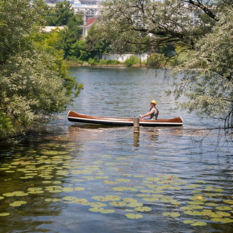 Eine Kanutour An Der Alten Donau