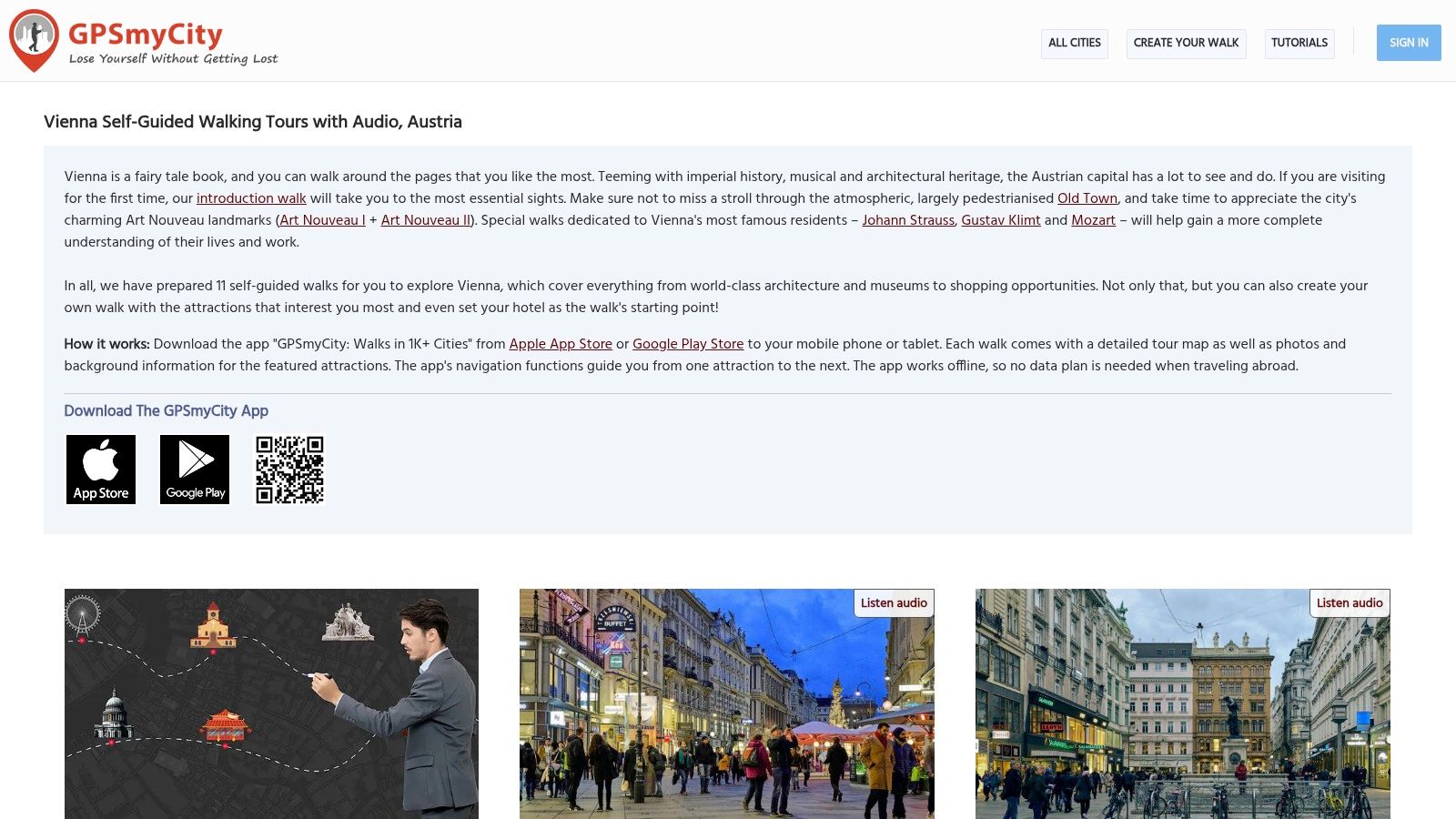 GPSmyCity – Vienna Self‑Guided Walking Tours with Offline Maps
